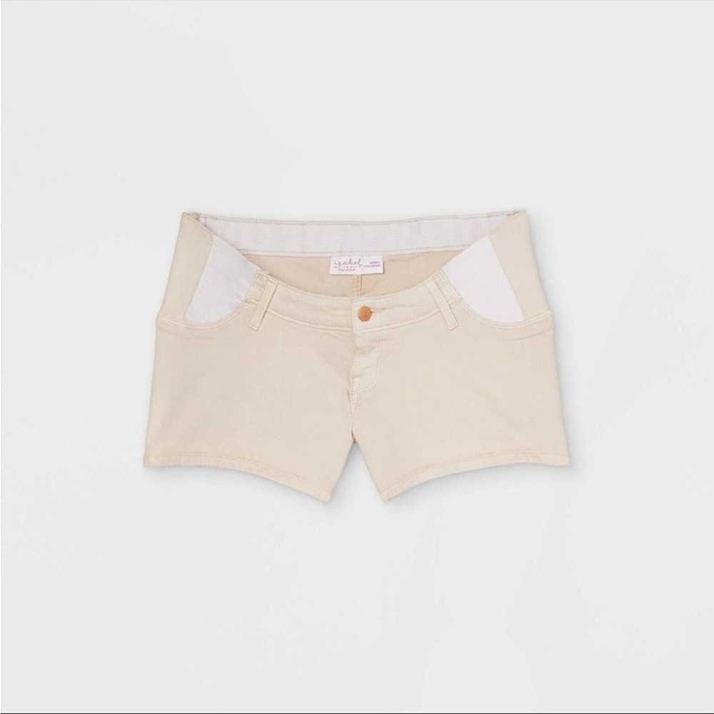 Isabel Maternity Side Panel Jean Shorts